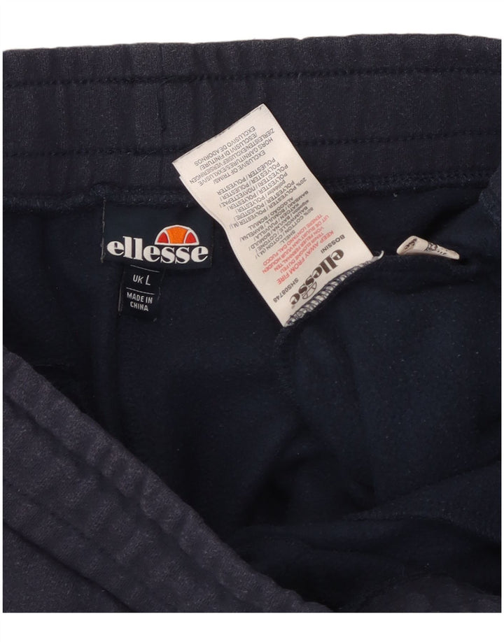 Ellesse Mens Graphic Sport Shorts Large Navy Blue Cotton