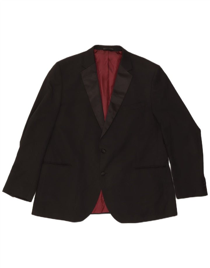 Marks & Spencer Mens 2 Button Regular Fit Blazer Jacket UK 48 2XL Black