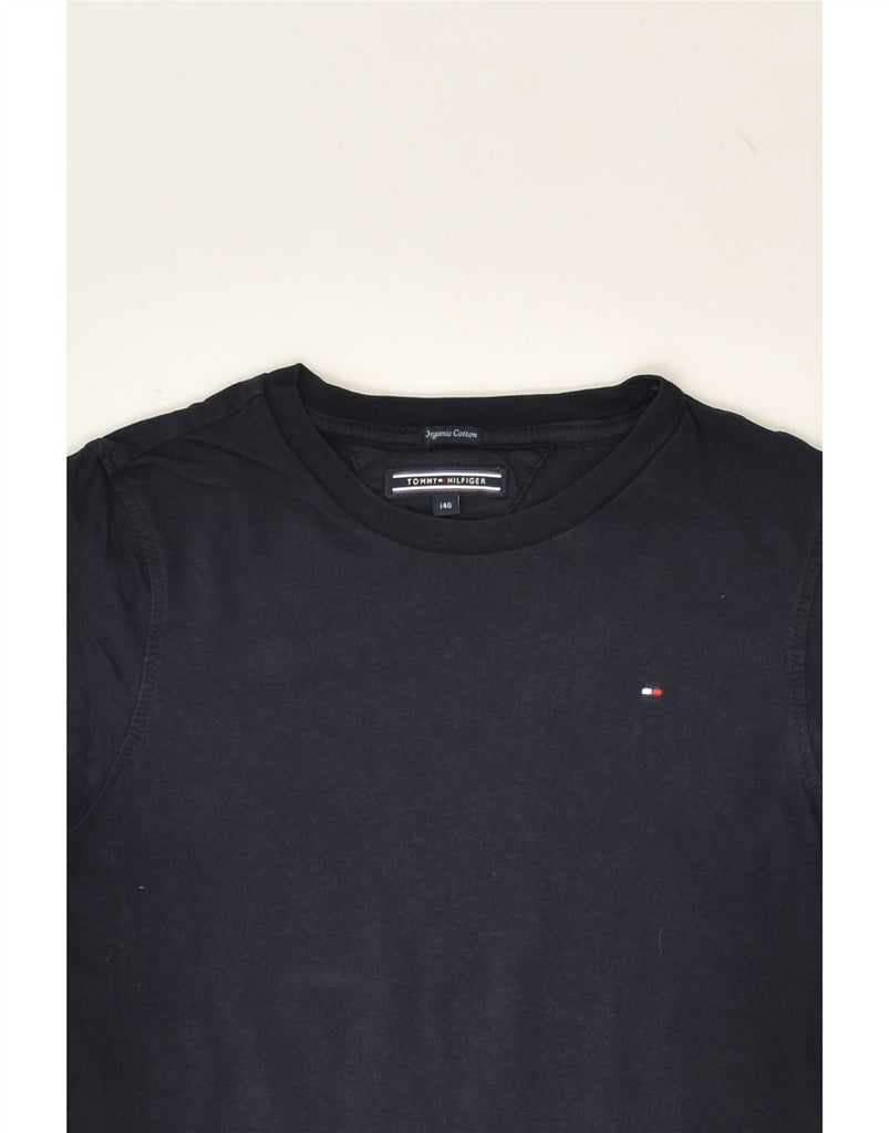 TOMMY HILFIGER Boys T-Shirt Top 9-10 Years Navy Blue Cotton | Vintage Tommy Hilfiger | Thrift | Second-Hand Tommy Hilfiger | Used Clothing | Messina Hembry 