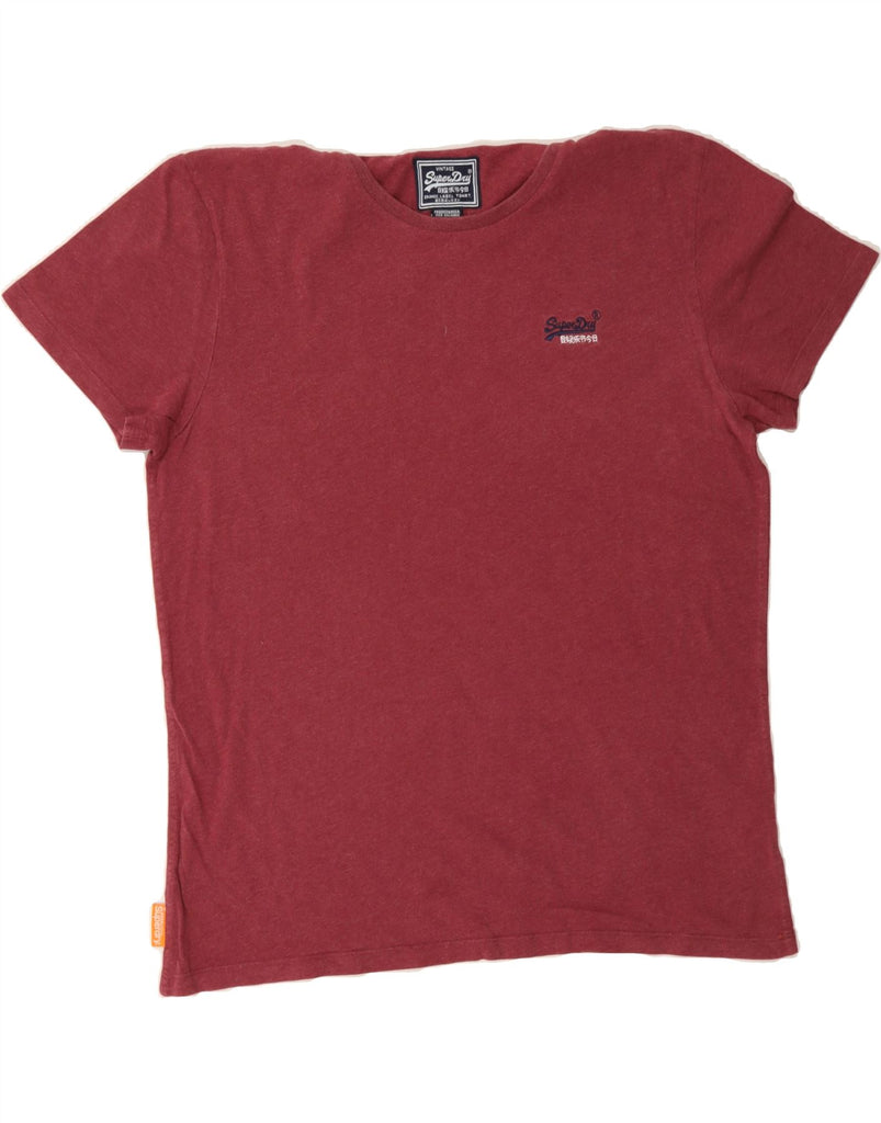 SUPERDRY Mens T-Shirt Top 2XL Maroon Cotton Vintage Superdry and Second-Hand Superdry from Messina Hembry 