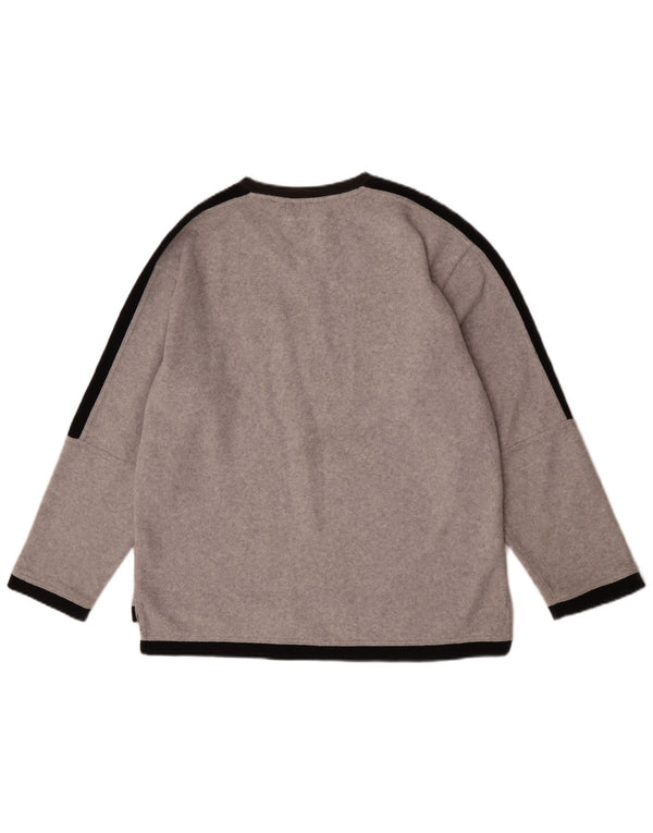 Fila Boys Graphic Fleece Jumper 15-16 Years XL Grey Colourblock Polyester
