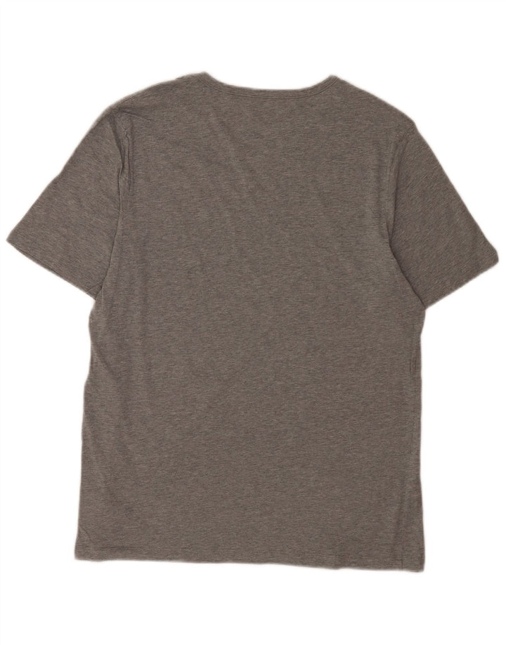 Hugo Boss Mens T-Shirt Top Large Grey Flecked Cotton