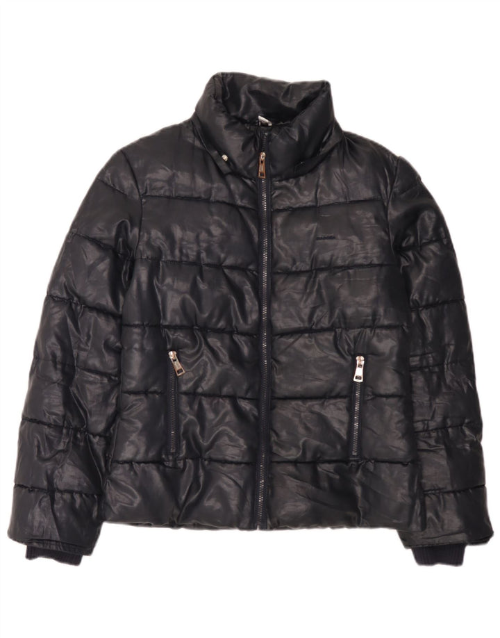Diadora Womens Padded Jacket IT 42 Medium Navy Blue Synthetic