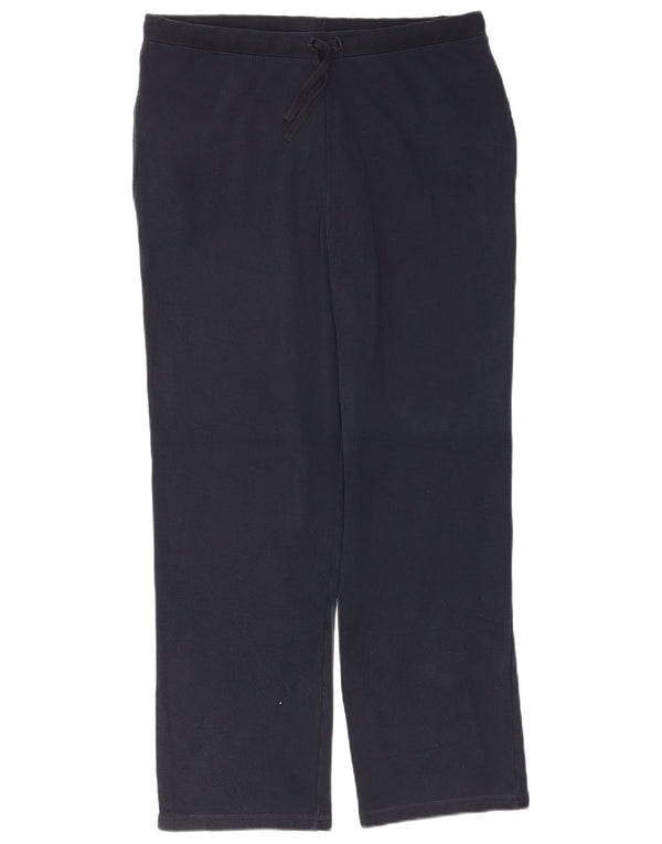 Marks & Spencer Womens Tracksuit Trousers UK 14 Medium Navy Blue Cotton