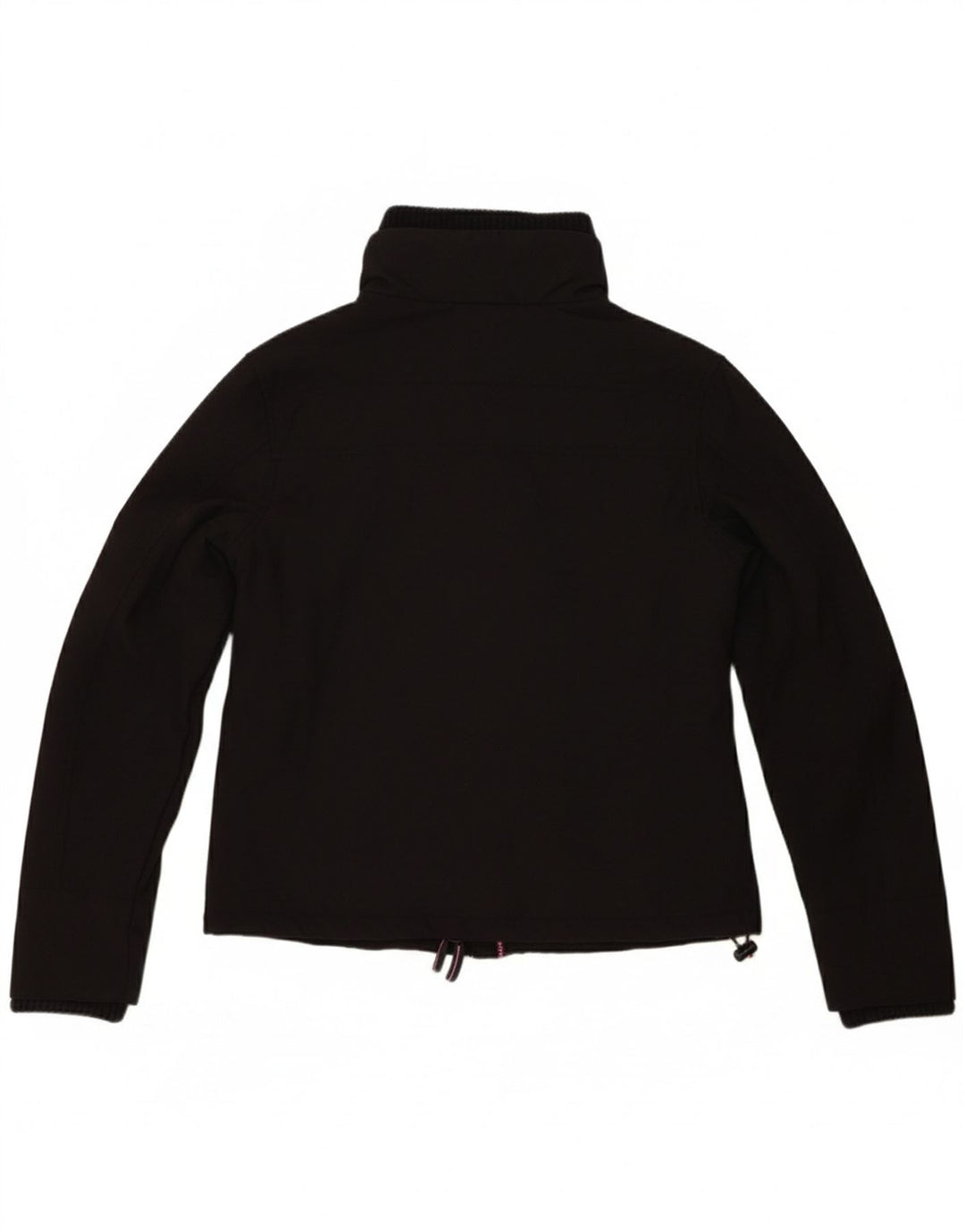 SUPERDRY Womens Windbreaker Jacket UK 16 Large Black Nylon