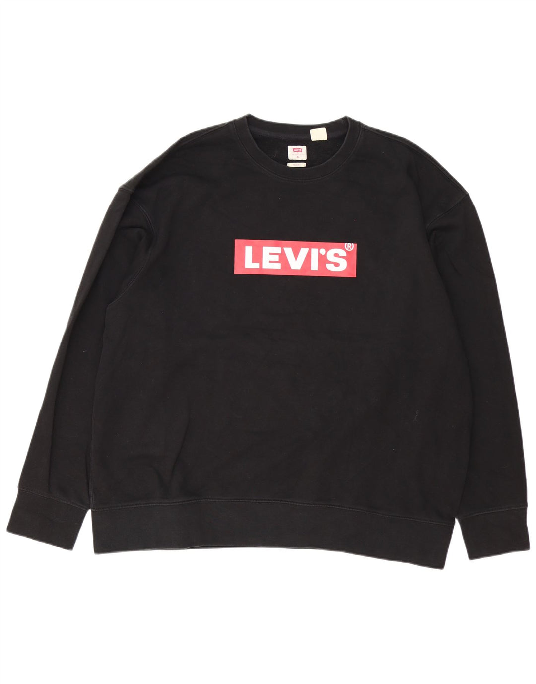 Levi's Mens Relaxed Graphic Sweatshirt Jumper XL Black Cotton