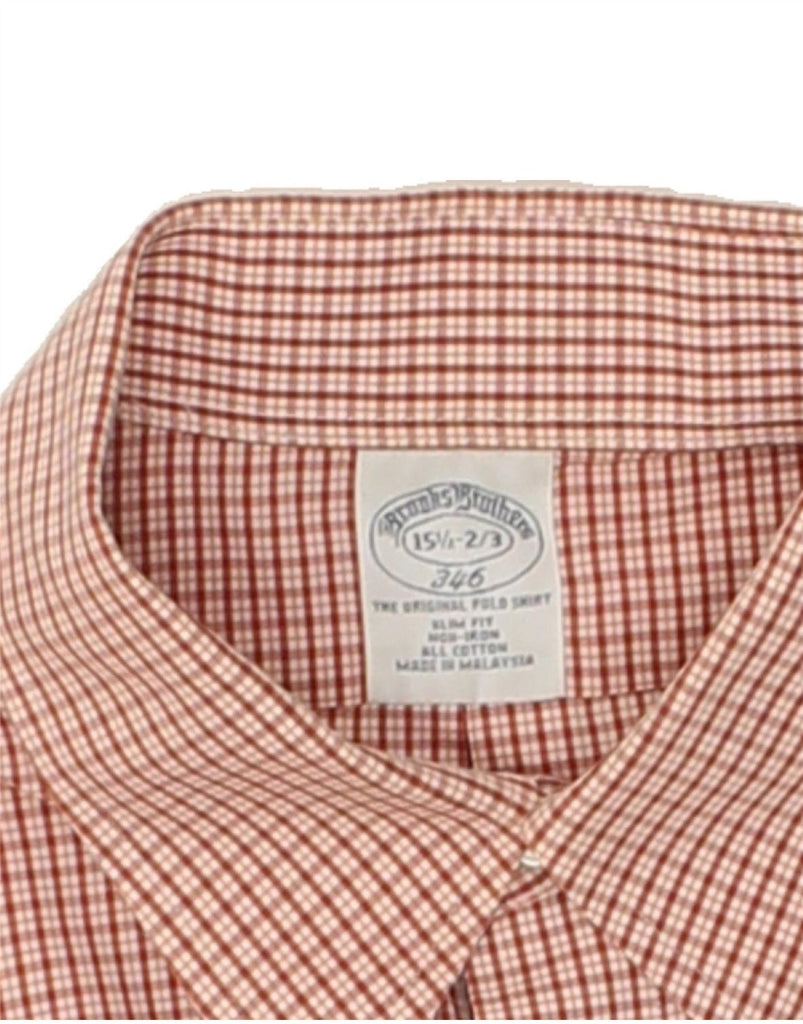 BROOKS BROTHERS Mens Shirt size 15 1/2 Medium Red Check Cotton | Vintage Brooks Brothers | Thrift | Second-Hand Brooks Brothers | Used Clothing | Messina Hembry 