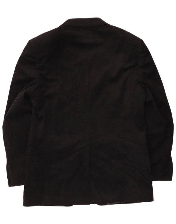 Marks & Spencer Mens 2 Button Velour Blazer Jacket UK 40 Medium Black