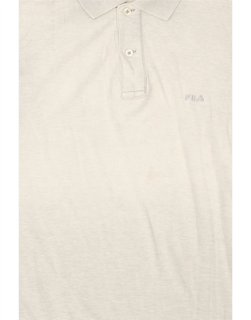 FILA Mens Polo Shirt IT 48 Medium Grey Cotton Vintage Fila and Second-Hand Fila from Messina Hembry 