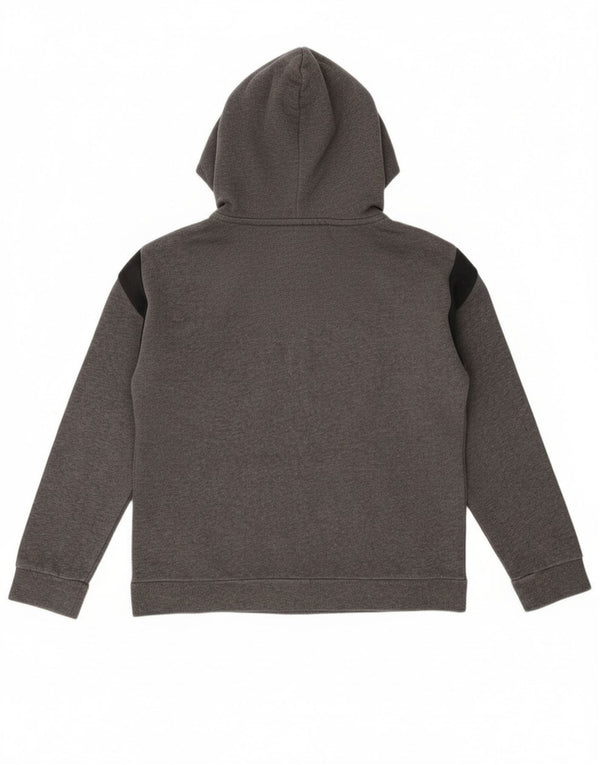 Nike Boys Air Zip Neck Hoodie Jumper 13-14 Years XL Grey Colourblock Cotton