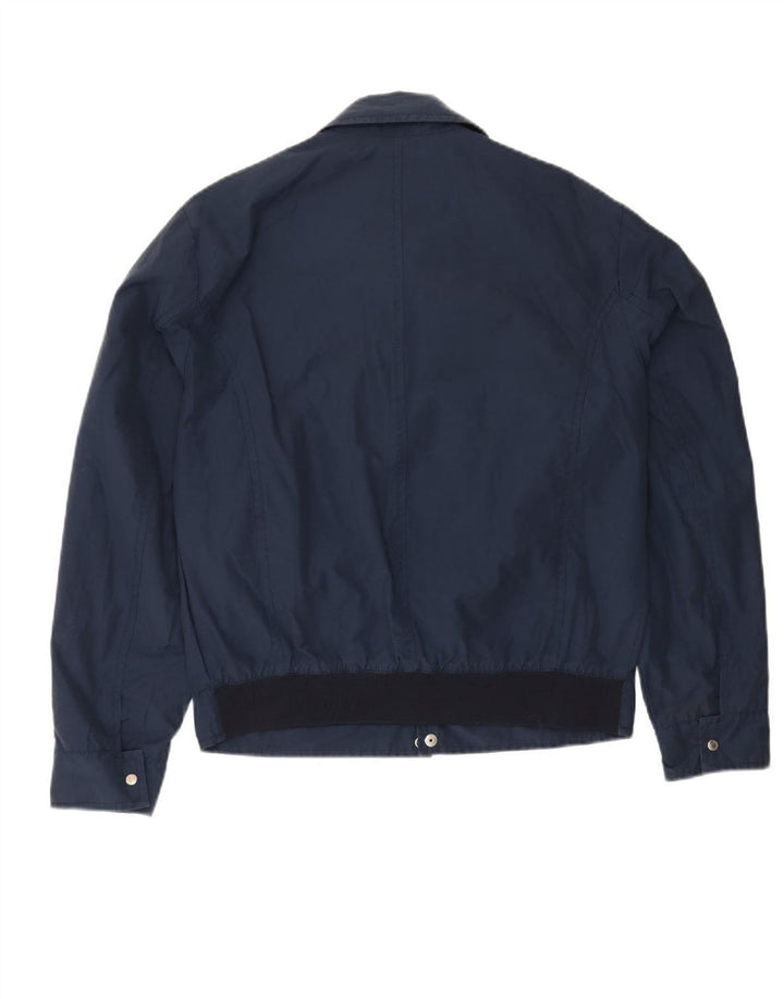 FRED PERRY Mens Bomber Jacket UK 40 Large Navy Blue Cotton