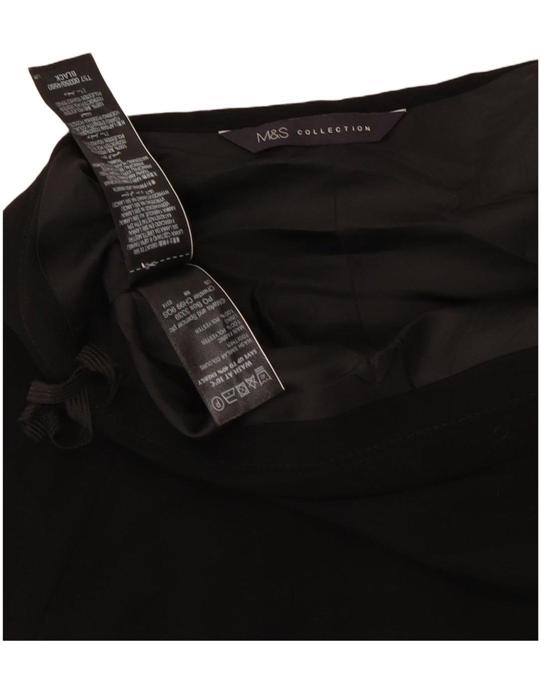 Marks & Spencer Womens A-Line Skirt UK 10 Small W27  Black Polyester