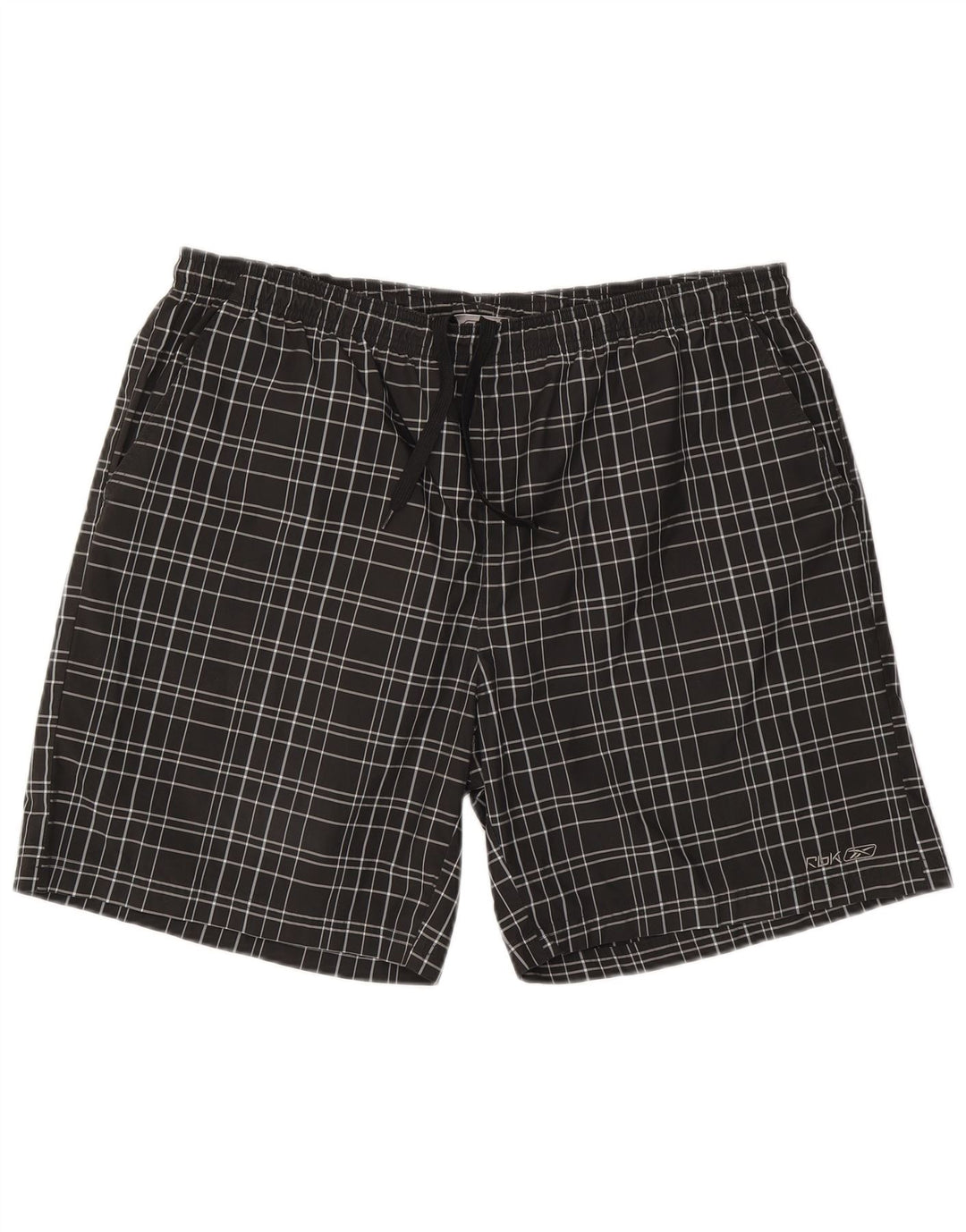 Reebok Mens Swimming Shorts 2XL  Black Check Polyester