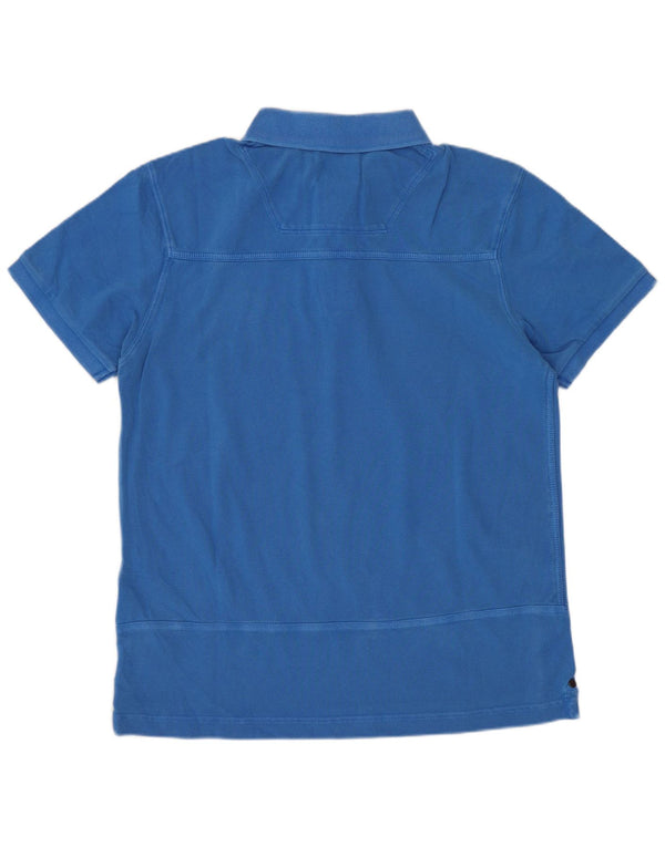 Timberland Mens Slim Fit Polo Shirt Medium Blue Cotton