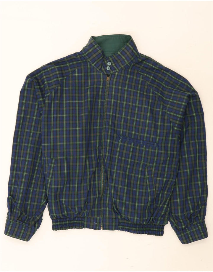 Vintage Mens Reversible Jacket UK 38 Medium Green Polyester