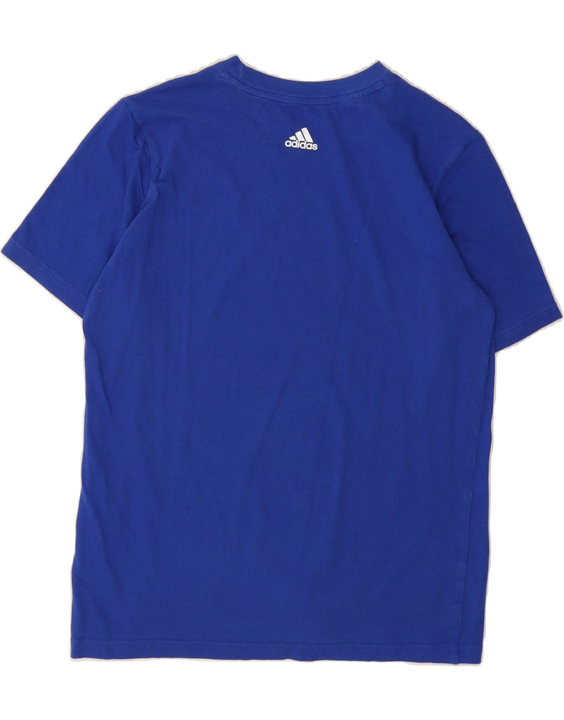 ADIDAS Boys Graphic T-Shirt Top 13-14 Years Blue Cotton Vintage Adidas and Second-Hand Adidas from Messina Hembry 
