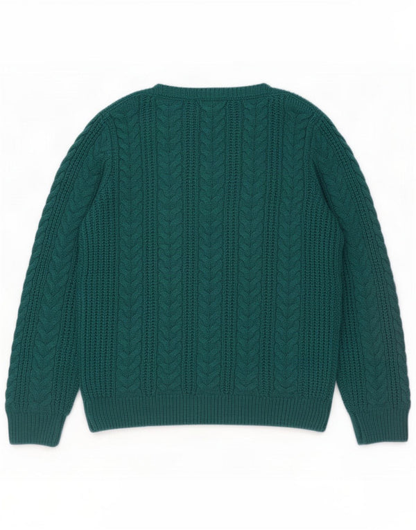 Crew Clothing Womens Boat Neck Jumper Sweater UK 14 Large Green Acrylic