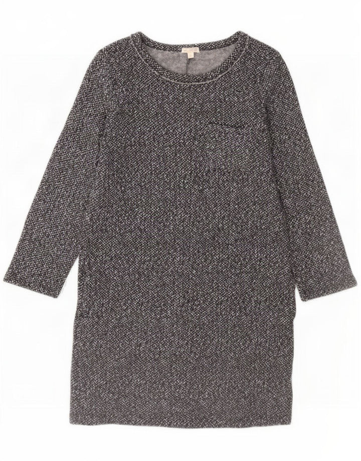 Gap Womens Long Sleeve Shift Dress UK 14 Medium Grey Flecked
