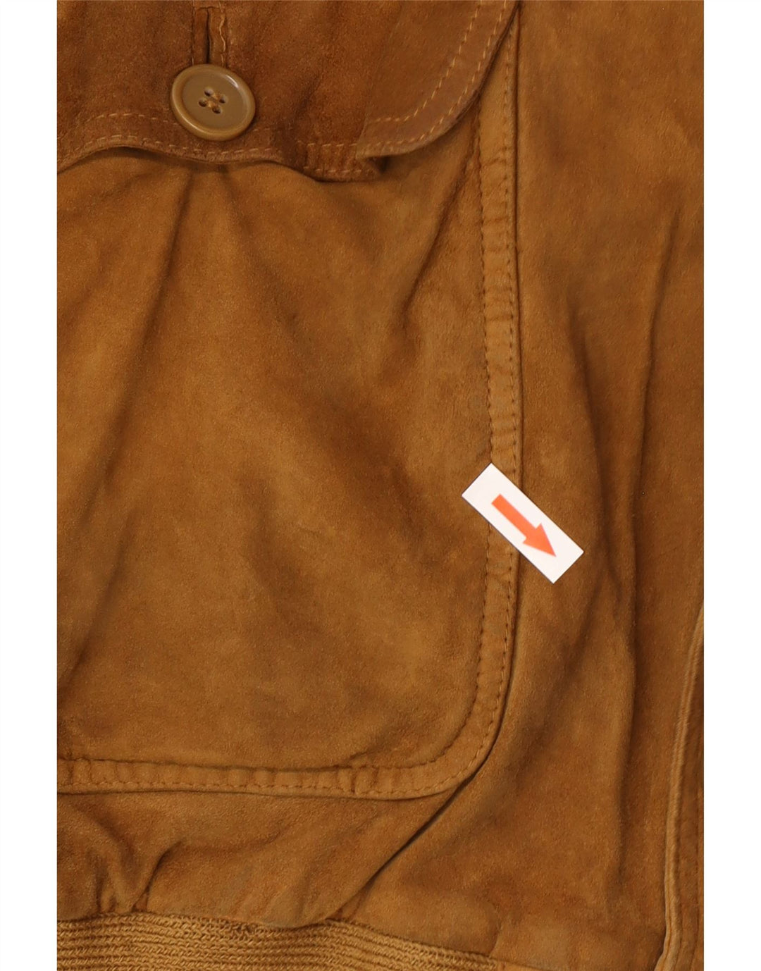Conbipel Mens Suede Bomber Jacket UK 42 XL Brown Leather