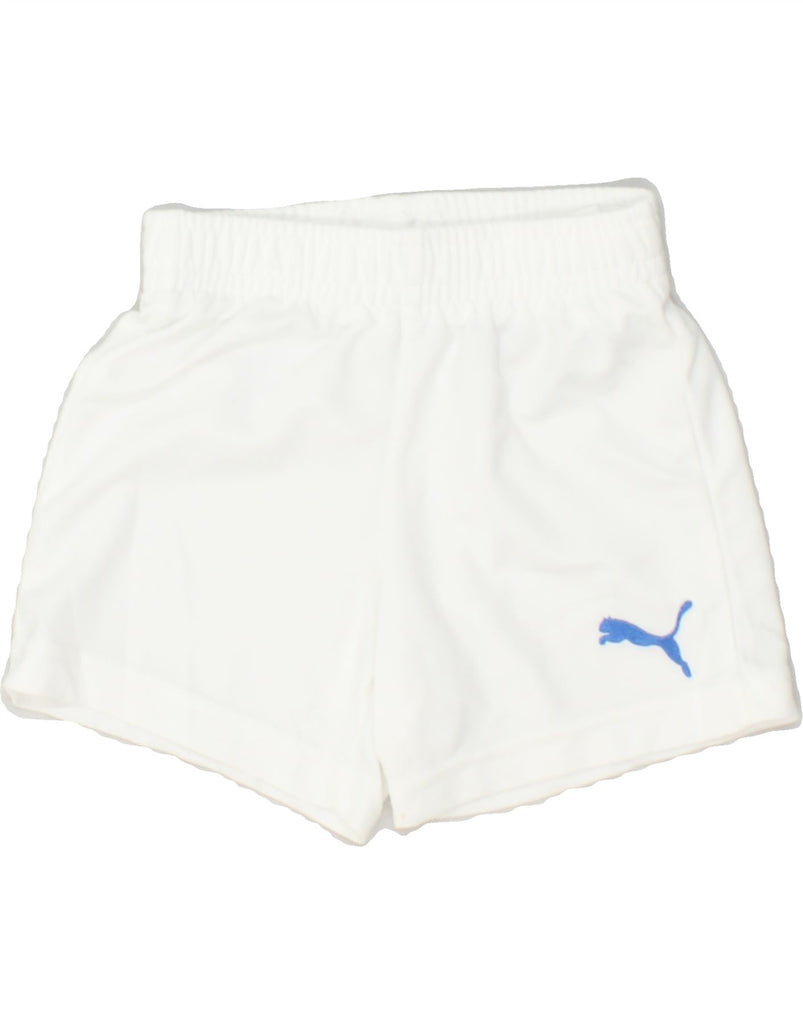 PUMA Boys Sport Shorts 5-6 Years White Polyester | Vintage Puma | Thrift | Second-Hand Puma | Used Clothing | Messina Hembry 