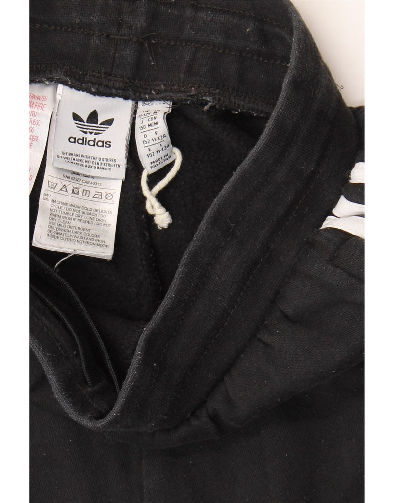 ADIDAS Boys Graphic Tracksuit Trousers Joggers 11-12 Years  Black Vintage Adidas and Second-Hand Adidas from Messina Hembry 