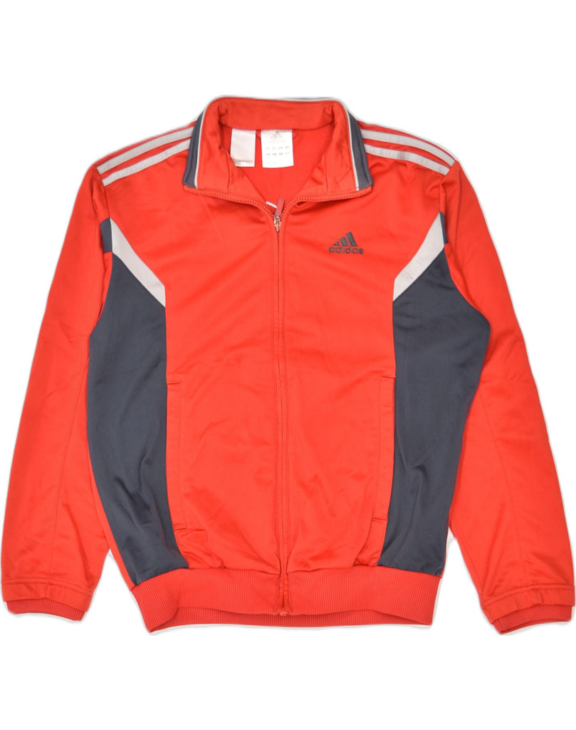 ADIDAS Boys Graphic Tracksuit Top Jacket 13-14 Years Red Colourblock | Vintage | Thrift | Second-Hand | Used Clothing | Messina Hembry 