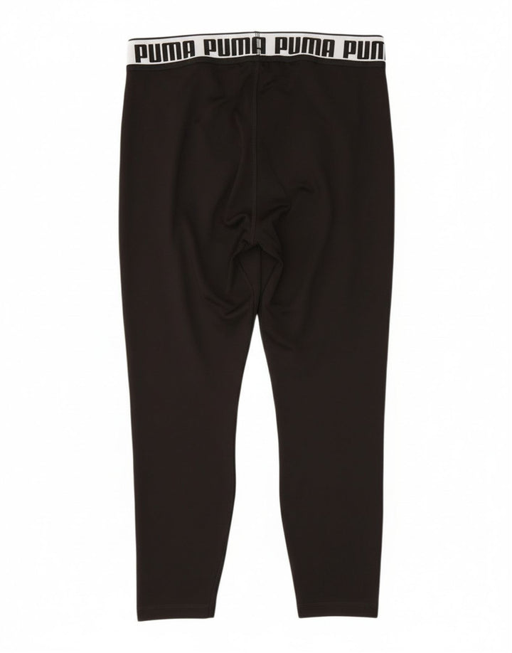Puma Womens Graphic Crop Leggings UK 14 Large Black