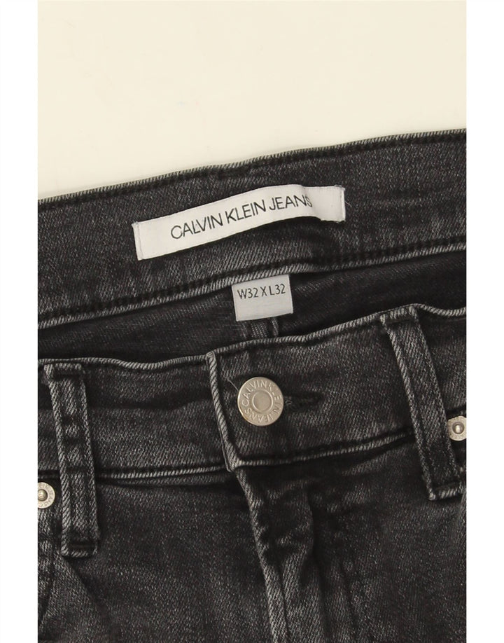 Calvin Klein Mens Slim Jeans W32 L32 Black Cotton