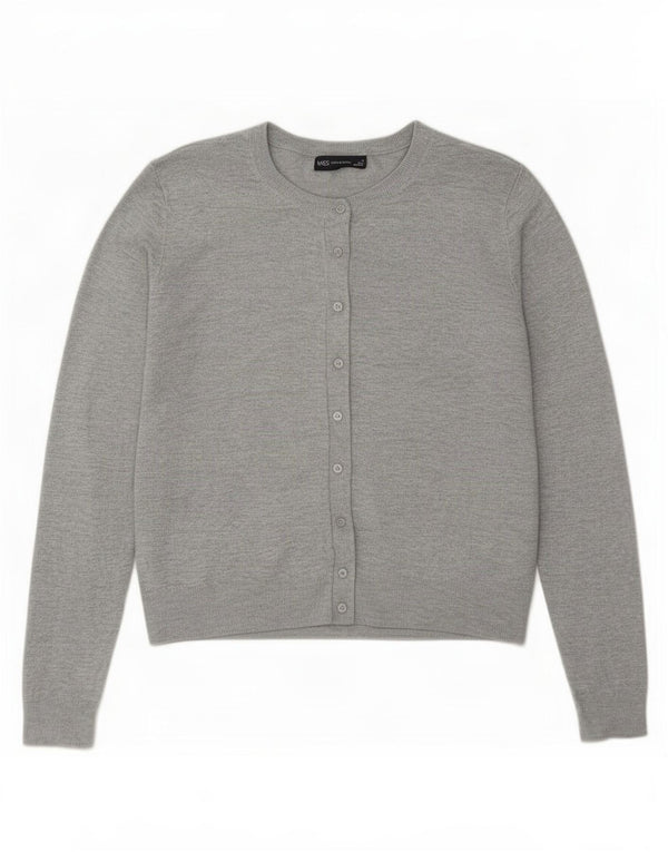 Marks & Spencer Womens Cardigan Sweater UK 18 XL Grey Viscose