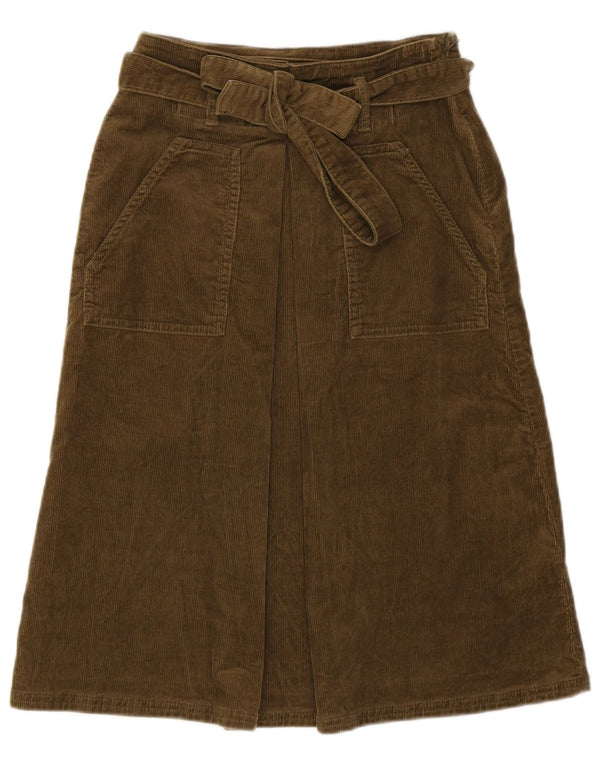 Tommy Hilfiger Womens Corduroy Skirt US 4 Small W25  Khaki Cotton