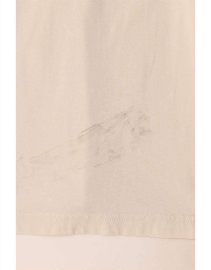 Tommy Hilfiger Mens Regular Fit T-Shirt Top Large Beige Cotton