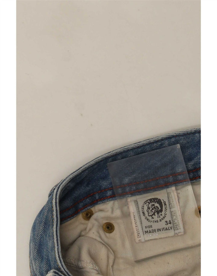 Diesel Mens Distressed Denim Shorts W34 Large Blue Cotton