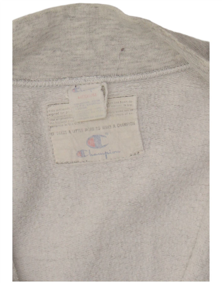 CHAMPION Mens Tracksuit Top Jacket Medium Grey Cotton
