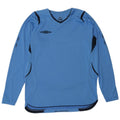 Umbro Mens Top Long Sleeve Small Blue Colourblock Polyester