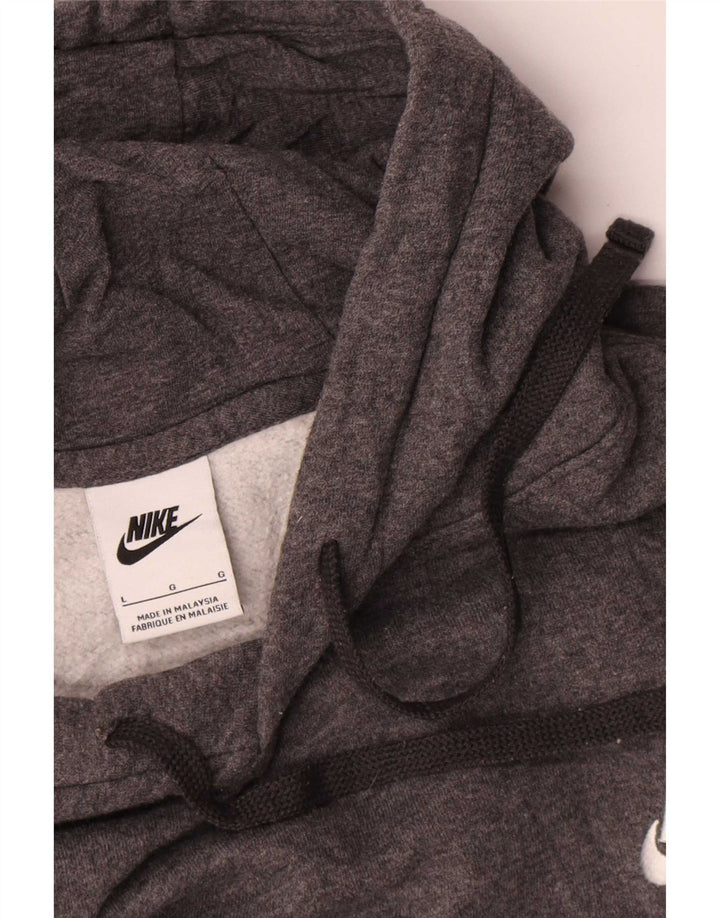 Nike Mens Hoodie Jumper Large Grey Cotton