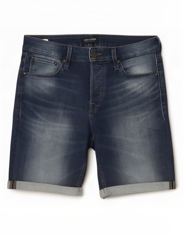 Jack & Jones Mens Denim Shorts Small W32 Blue Cotton