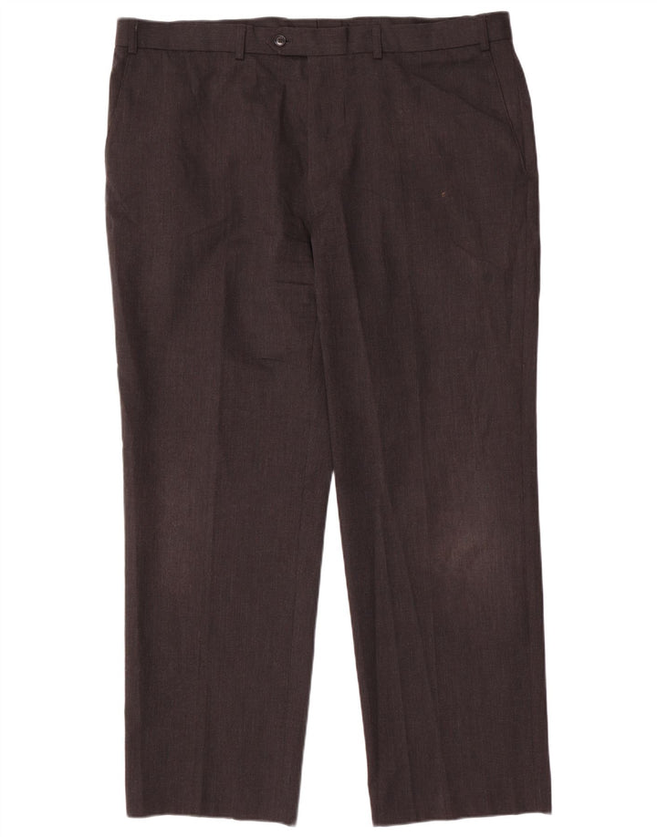 Marks & Spencer Mens Straight Suit Trousers Size 42 W42 L31 Grey