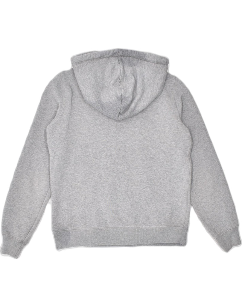 JACK WILLS Womens Graphic Hoodie Jumper UK 12 Medium Grey Cotton Sports | Vintage | Thrift | Second-Hand | Used Clothing | Messina Hembry 