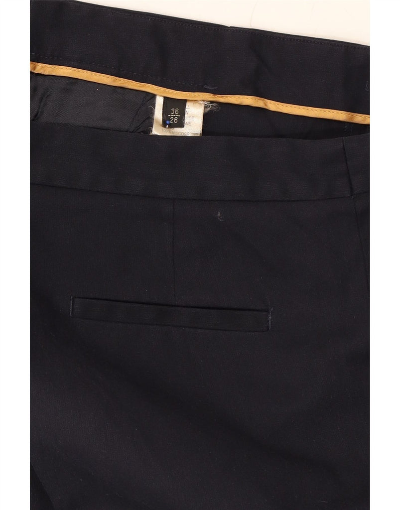 MASSIMO DUTTI Womens Straight Casual Trousers EU 36 XS W26 L26 Navy Blue Vintage Massimo Dutti and Second-Hand Massimo Dutti from Messina Hembry 
