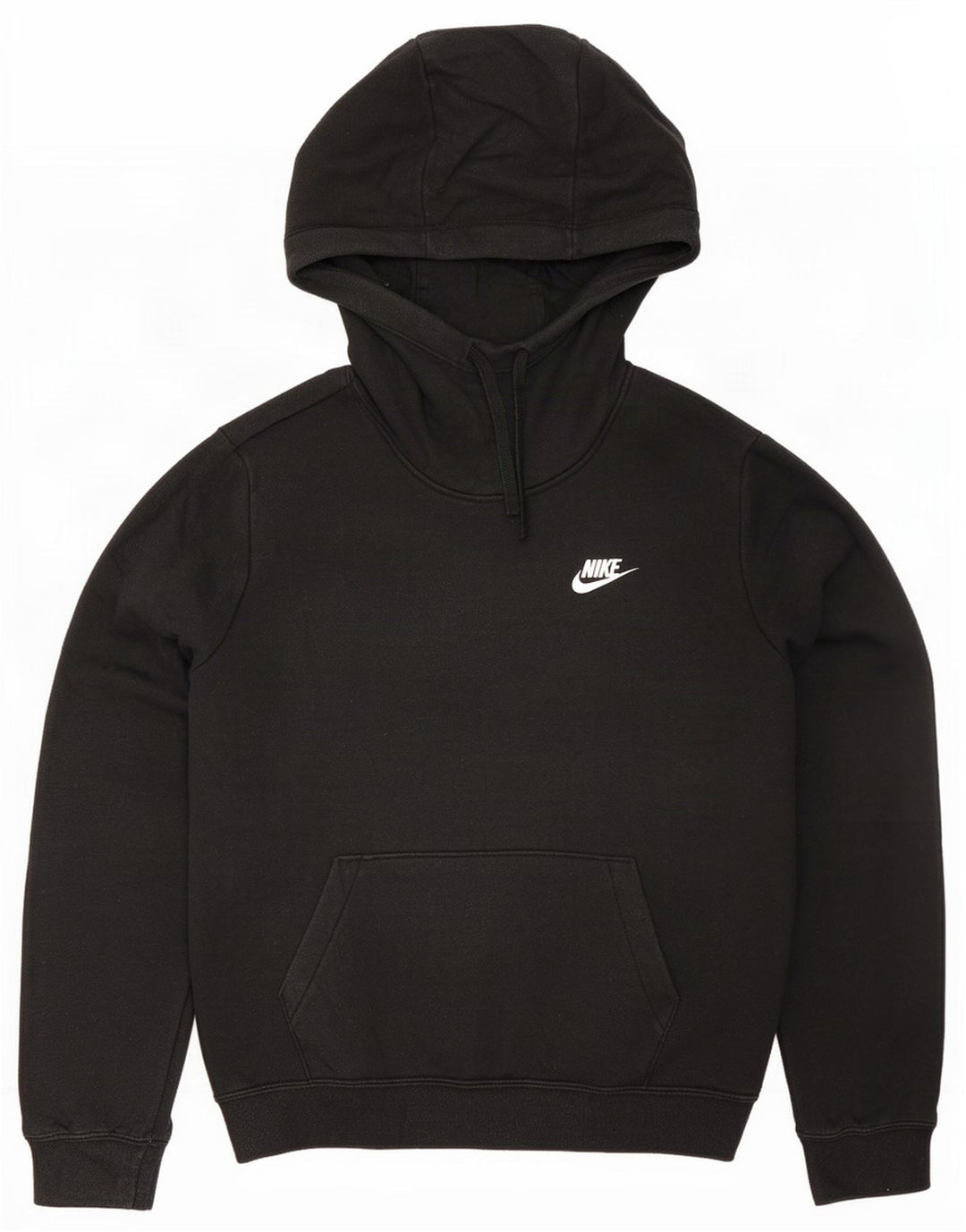 Nike Mens Hoodie Jumper Medium Black Cotton