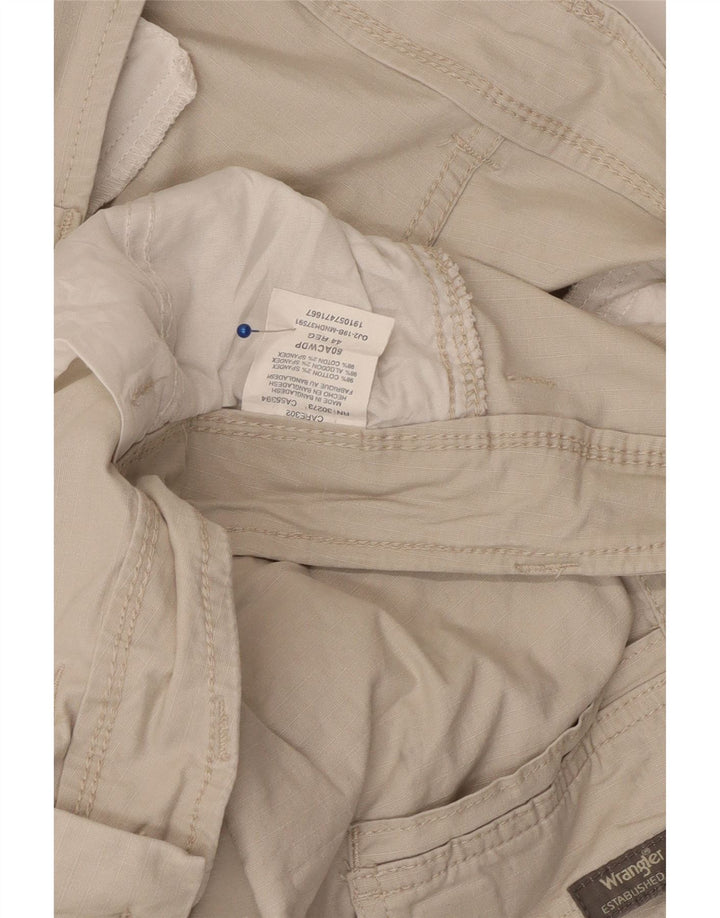 WRANGLER Mens Cargo Shorts W44 2XL Beige Cotton