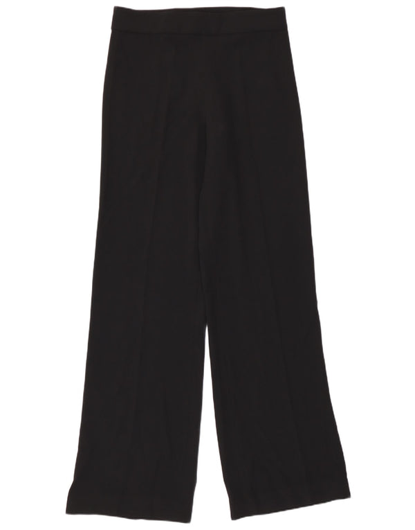 Zara Womens Wide Leg Casual Trousers Medium W30 L33 Black Polyester