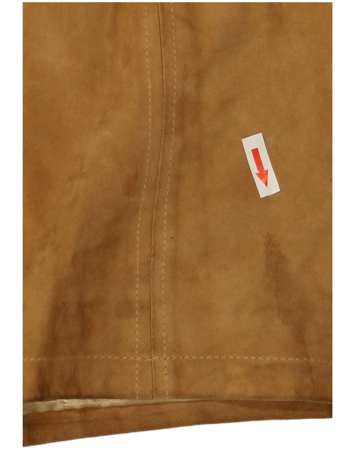 Ombraluce Mens Suede Jacket IT 46 Large Brown Leather