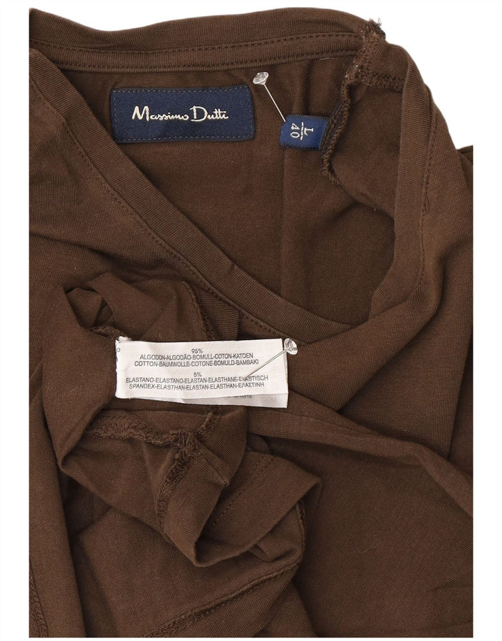MASSIMO DUTTI Mens T-Shirt Top Large Brown