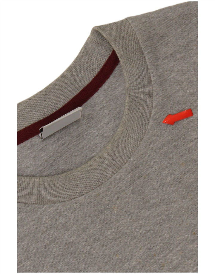 Zara Mens Sweatshirt Jumper Large Grey Colourblock Cotton
