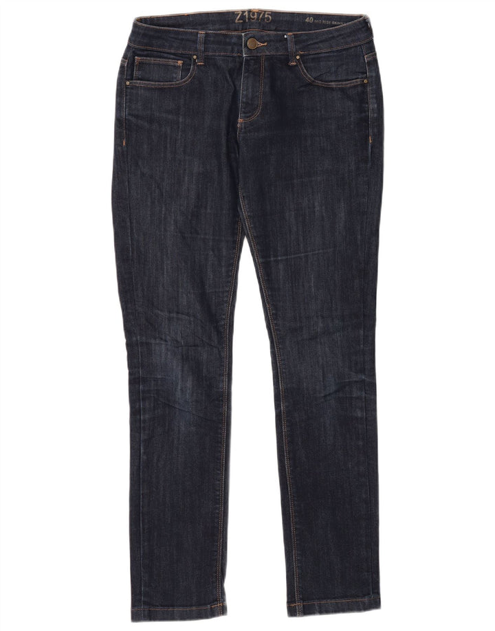 ZARA Womens Mid Rise Skinny Jeans EU 40 Medium W30 L30 Navy Blue