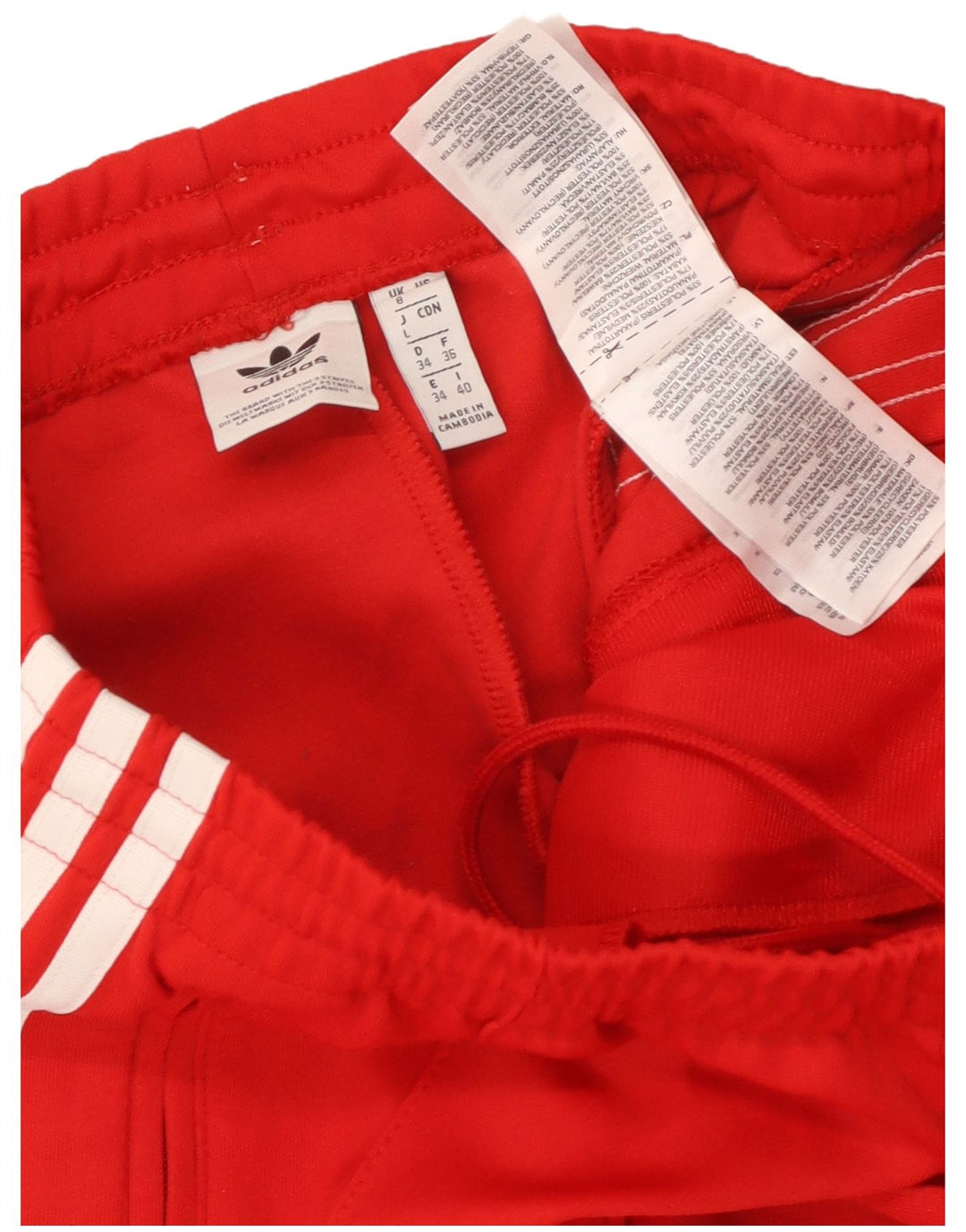 Adidas Womens Tracksuit Trousers UK 8 Small Red Polyester
