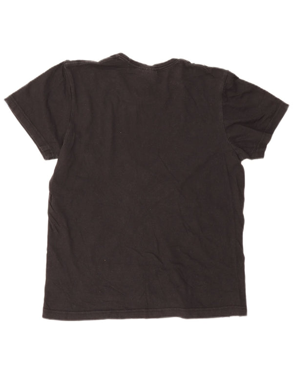 Adidas Womens T-Shirt Top UK 10 Small Black Striped