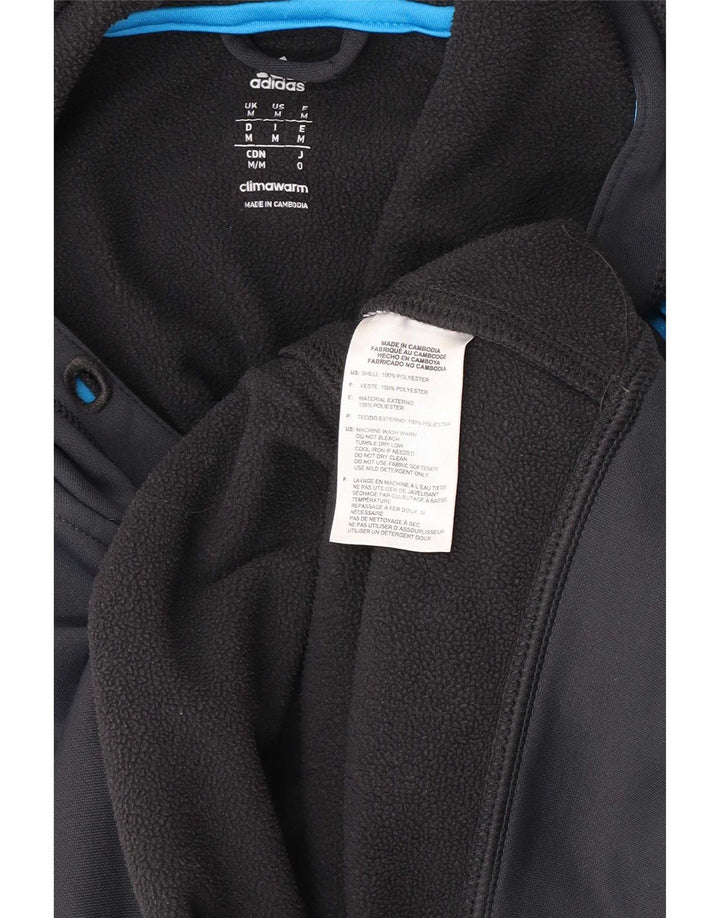 Adidas Mens Climawarm Hoodie Jumper Medium Grey Polyester