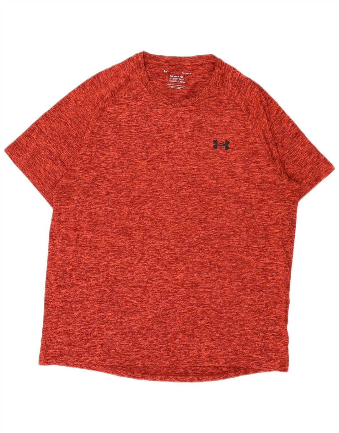 Under Armour Mens T-Shirt Top Medium Red Flecked